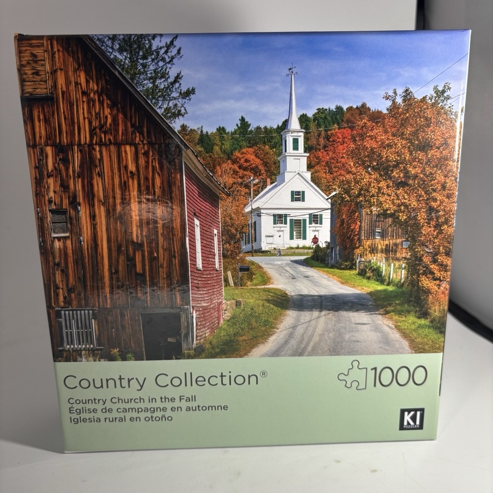 KI Puzzle 1000 Pieces Country Collection Jigsaw Puzzle  Church In The Fall New